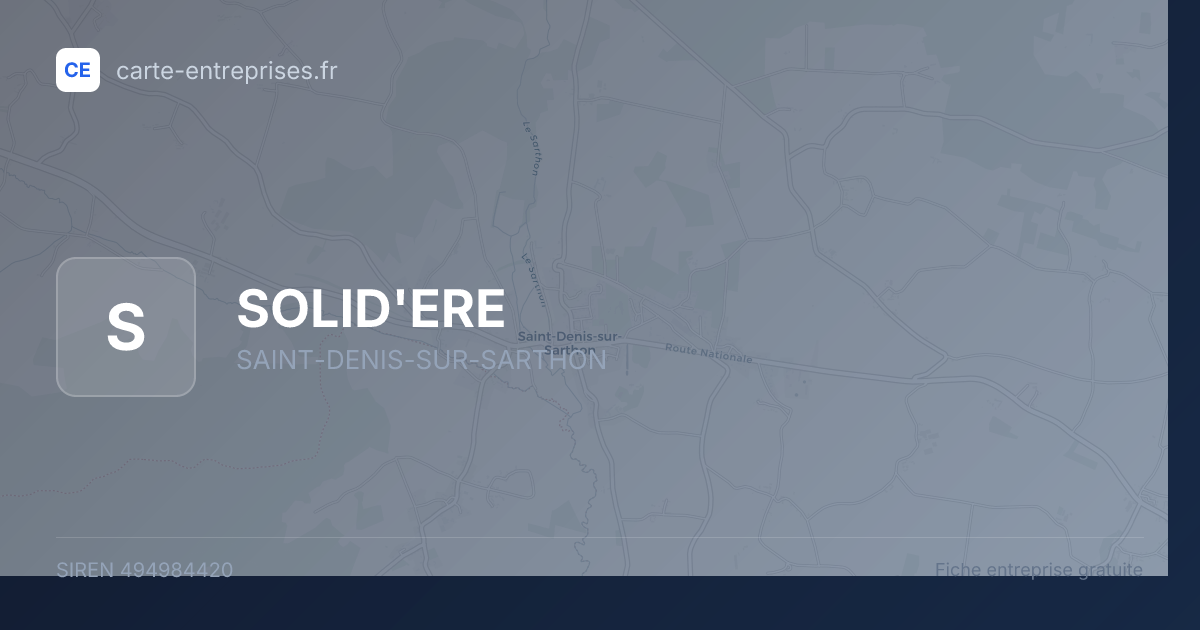 SOLID'ERE — 494984420 — fiche entreprise