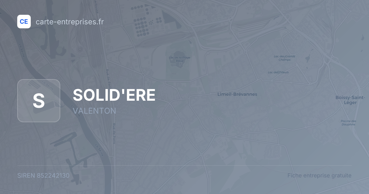 SOLID'ERE — 852242130 — fiche entreprise