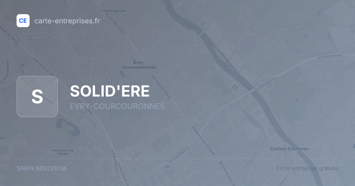 SOLID'ERE — 889228136 — fiche entreprise