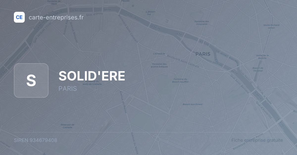 SOLID'ERE — 934679408 — fiche entreprise