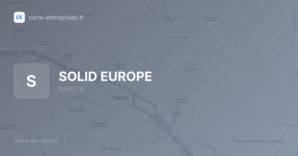 SOLID EUROPE — 482069044 — fiche entreprise