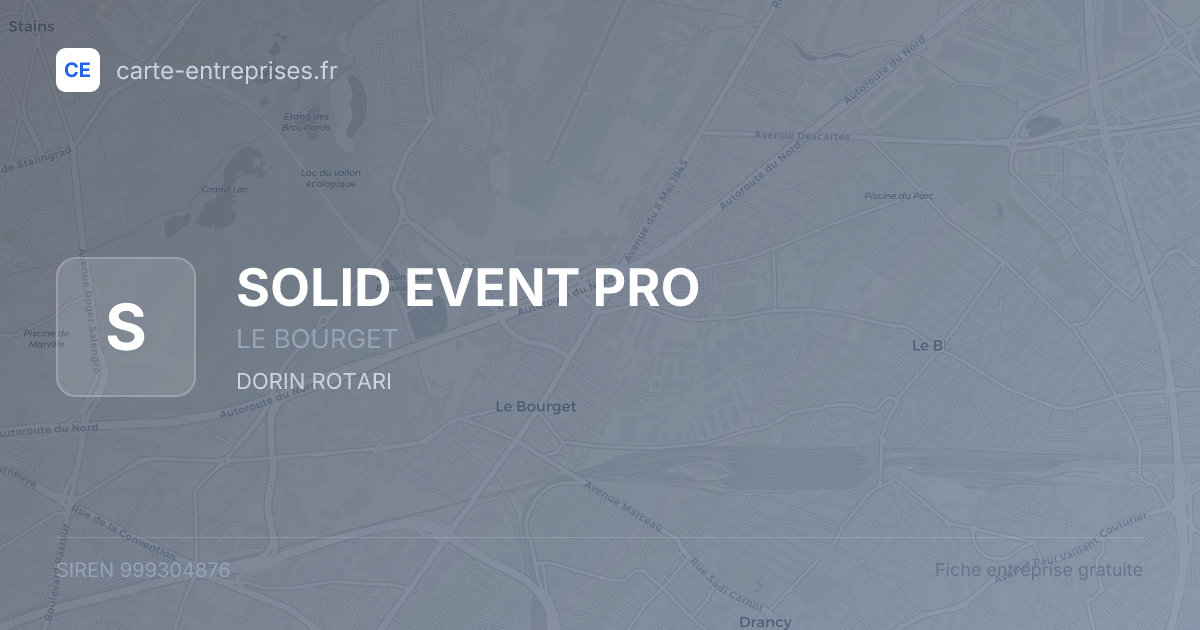SOLID EVENT PRO — 999304876 — fiche entreprise
