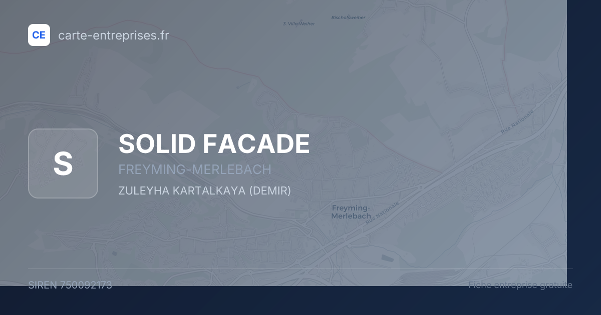 SOLID FACADE — 750092173 — fiche entreprise