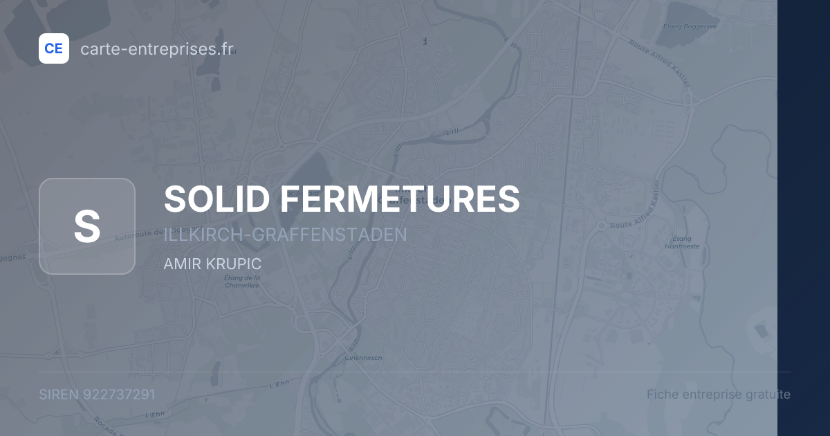 SOLID FERMETURES — 922737291 — fiche entreprise