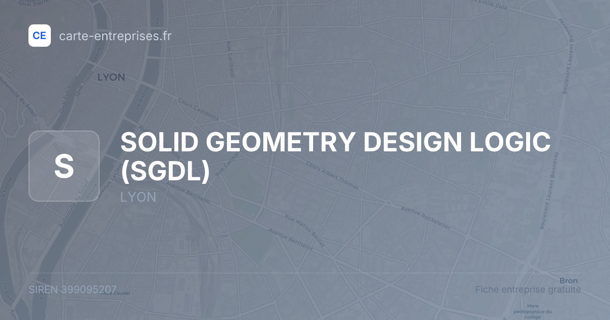 SOLID GEOMETRY DESIGN LOGIC (SGDL) — 399095207 — fiche entreprise