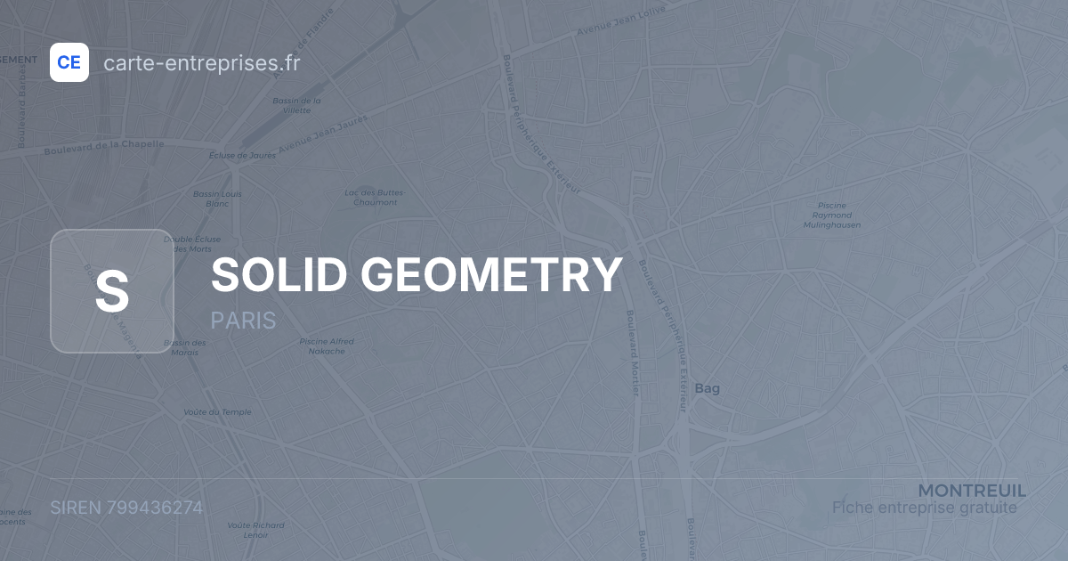 SOLID GEOMETRY — 799436274 — fiche entreprise