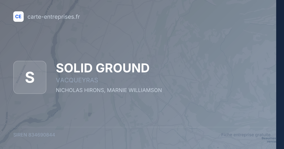 SOLID GROUND — 834690844 — fiche entreprise