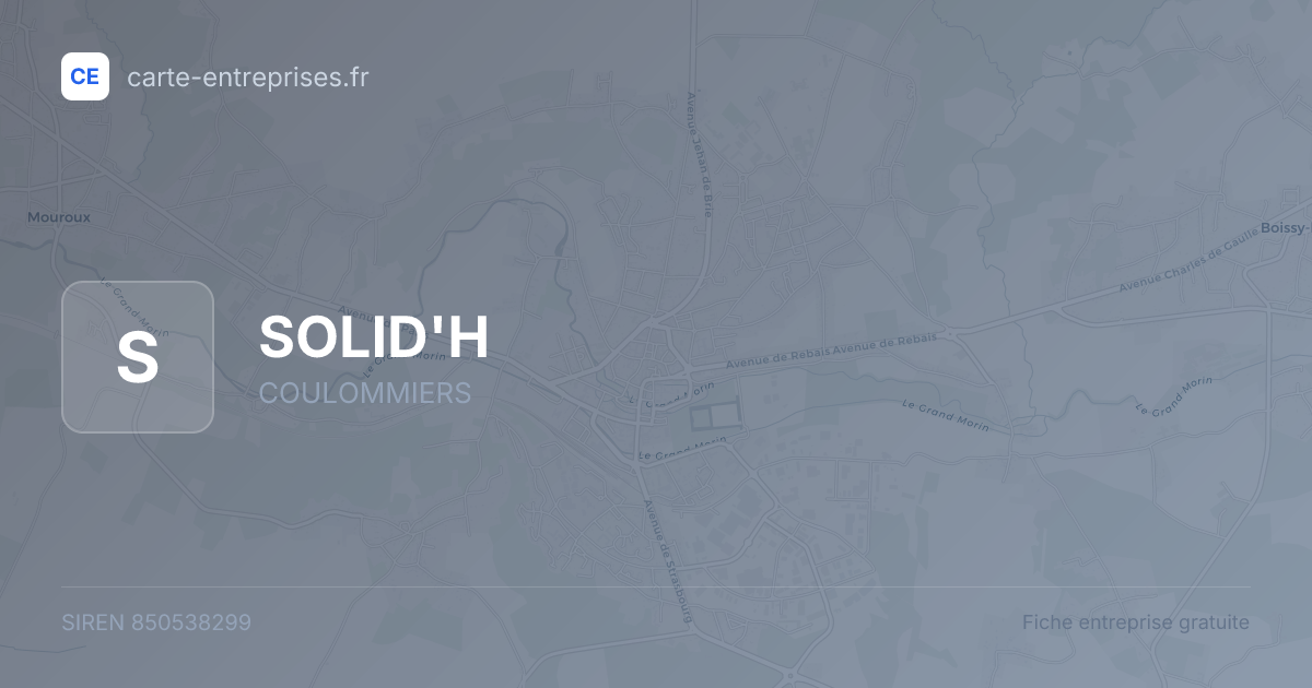 SOLID'H — 850538299 — fiche entreprise