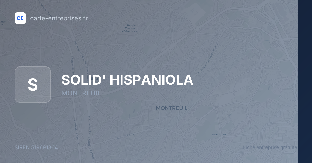 SOLID' HISPANIOLA — 519691364 — fiche entreprise