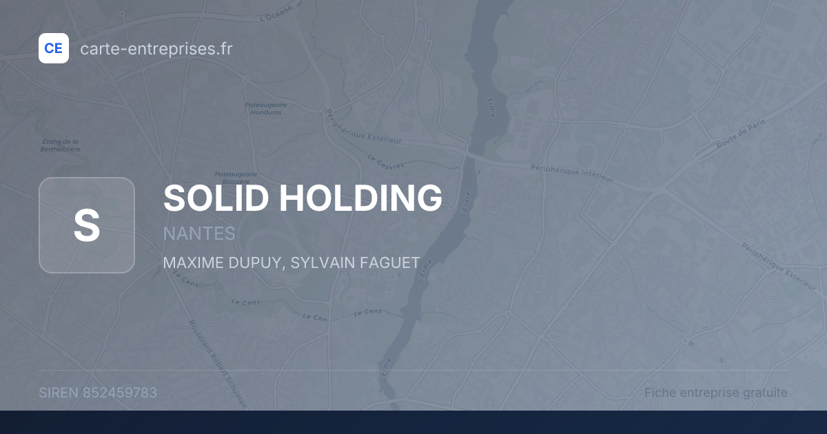 SOLID HOLDING — 852459783 — fiche entreprise