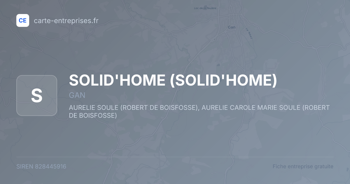 SOLID'HOME — 828445916 — fiche entreprise