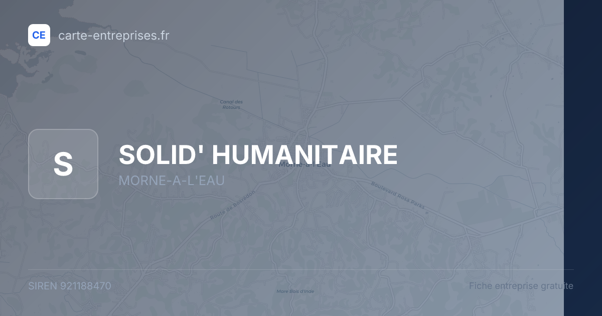 SOLID' HUMANITAIRE — 921188470 — fiche entreprise