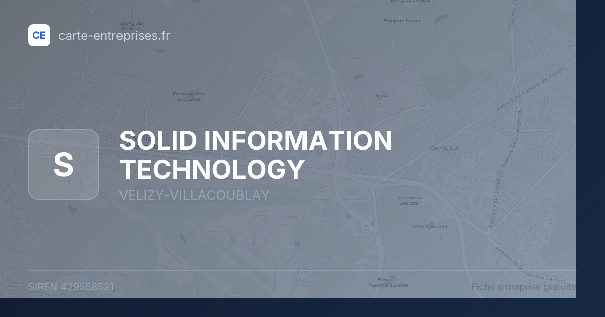 SOLID INFORMATION TECHNOLOGY — 429558521 — fiche entreprise