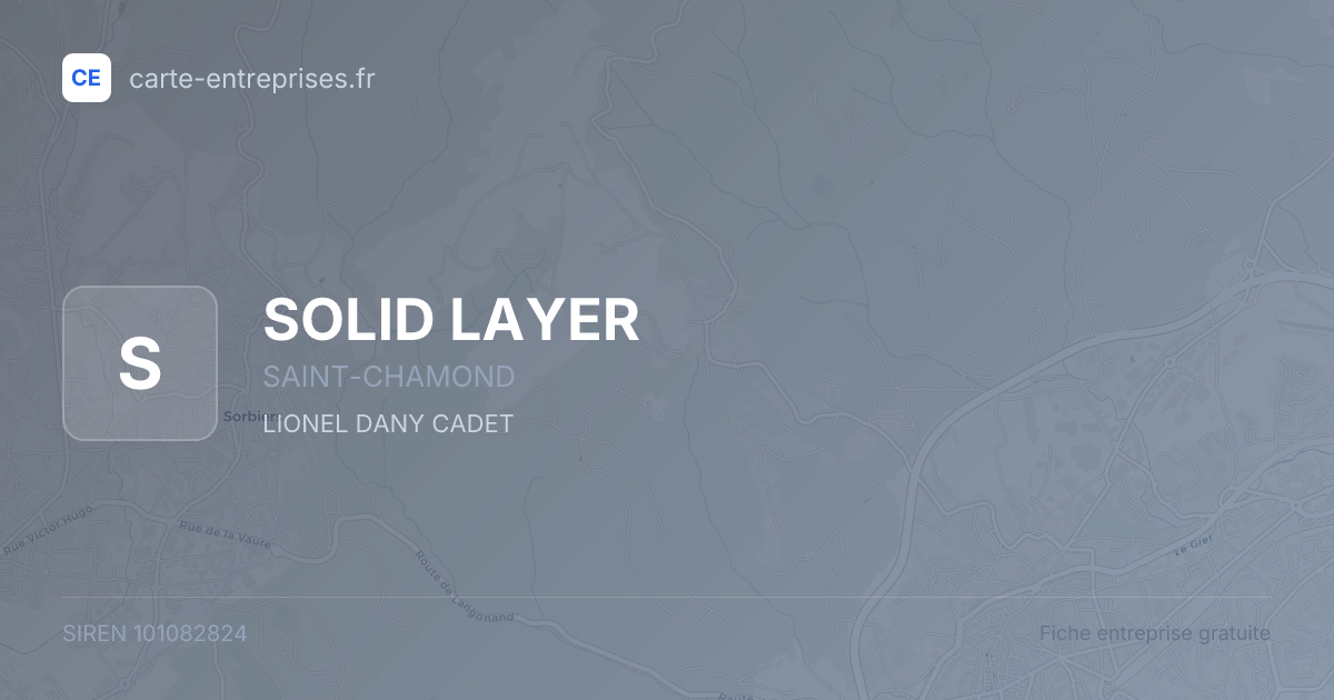 SOLID LAYER — 101082824 — fiche entreprise