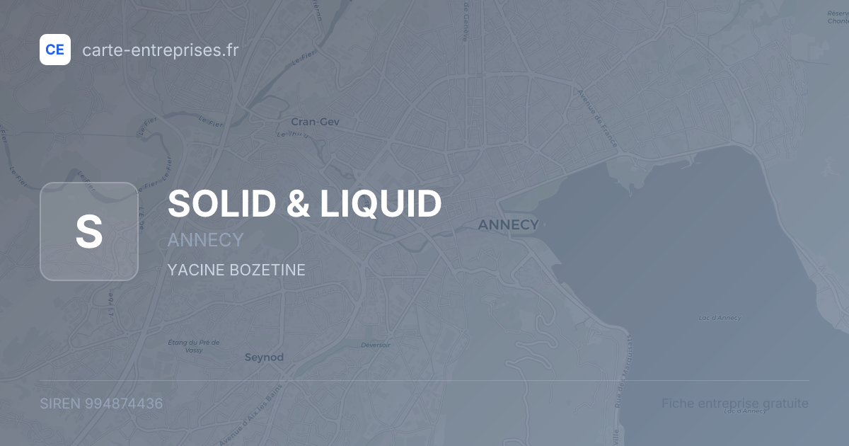 SOLID & LIQUID — 994874436 — fiche entreprise
