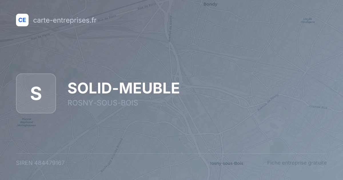 SOLID-MEUBLE — 484479167 — fiche entreprise