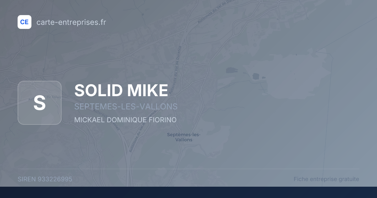 SOLID MIKE — 933226995 — fiche entreprise