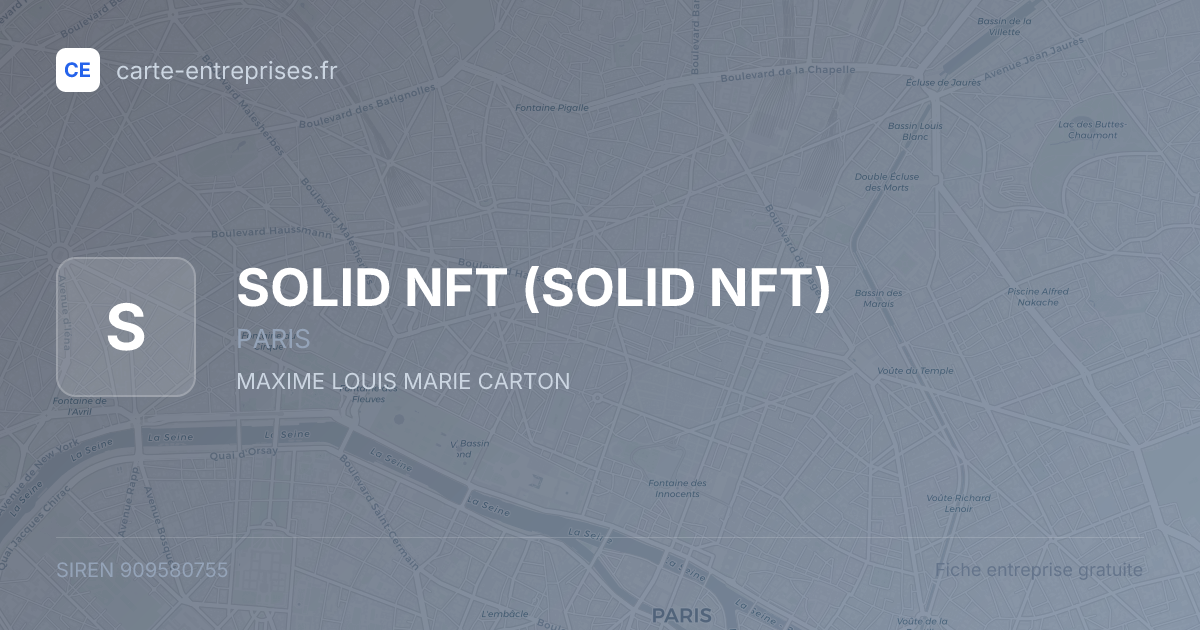 SOLID NFT — 909580755 — fiche entreprise