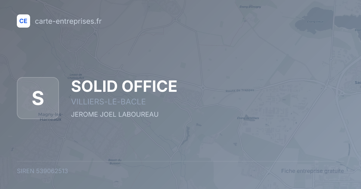 SOLID OFFICE — 539062513 — fiche entreprise