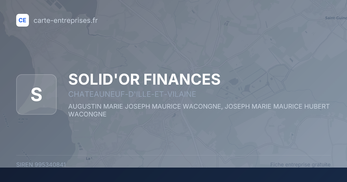 SOLID'OR FINANCES — 995340841 — fiche entreprise