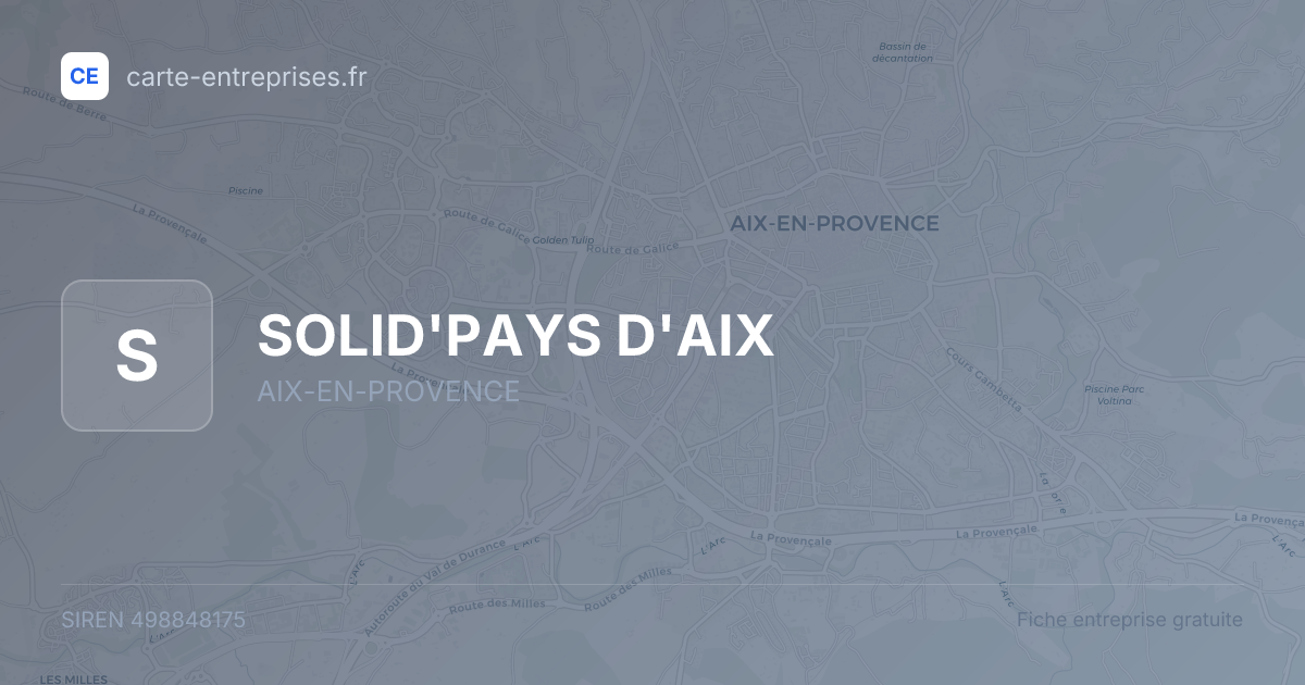 SOLID'PAYS D'AIX — 498848175 — fiche entreprise