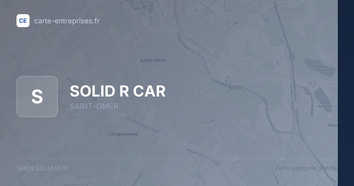 SOLID R CAR — 532334570 — fiche entreprise