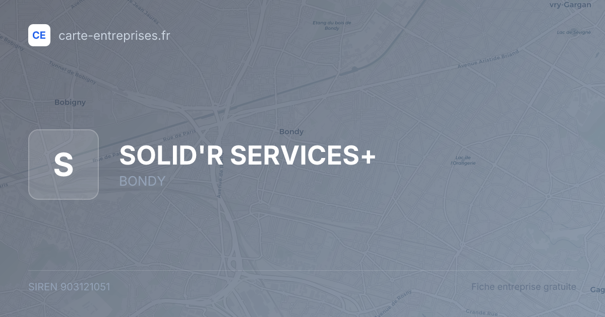 SOLID'R SERVICES+ — 903121051 — fiche entreprise