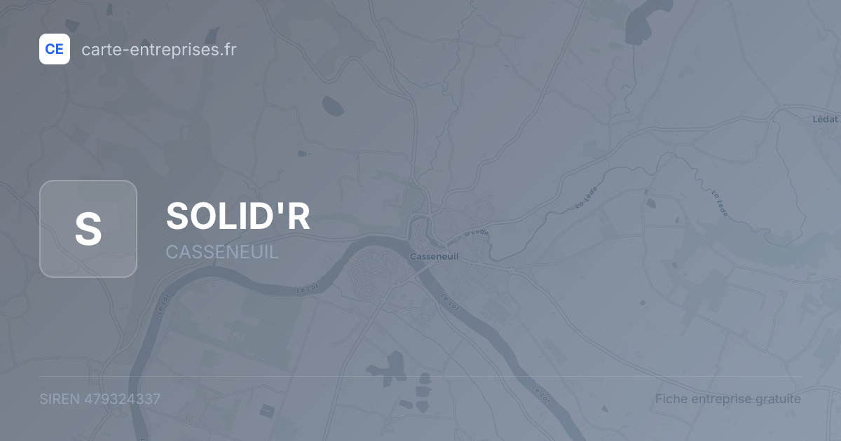 SOLID'R — 479324337 — fiche entreprise