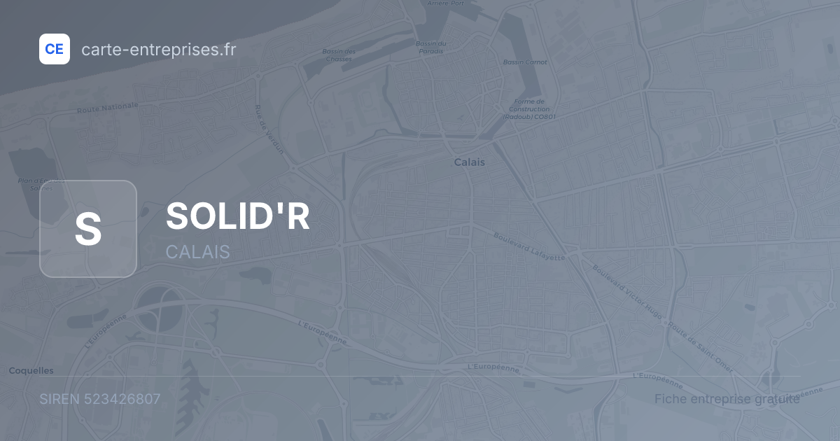 SOLID'R — 523426807 — fiche entreprise