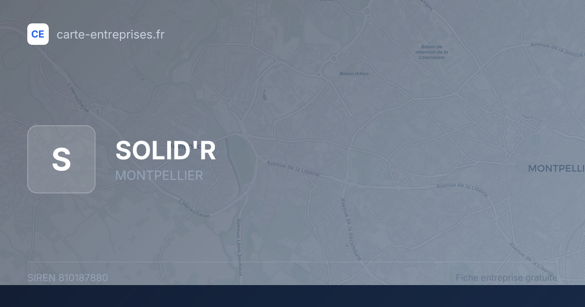 SOLID'R — 810187880 — fiche entreprise