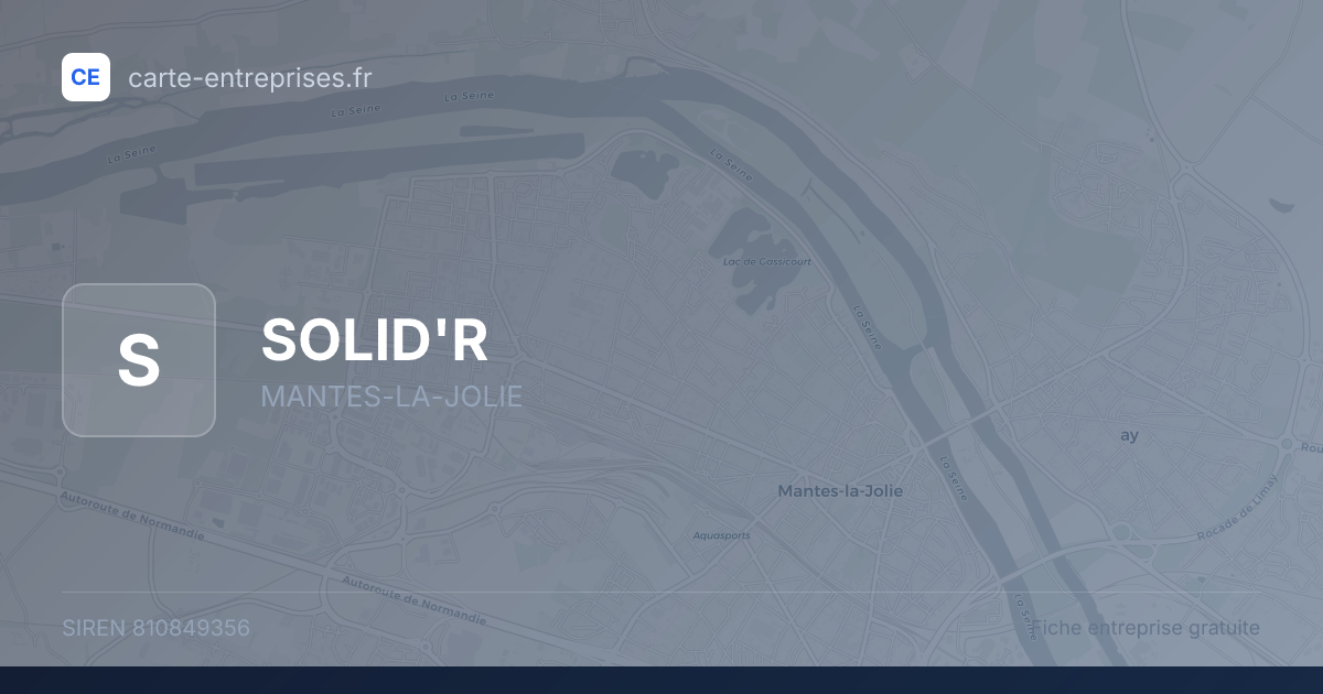 SOLID'R — 810849356 — fiche entreprise