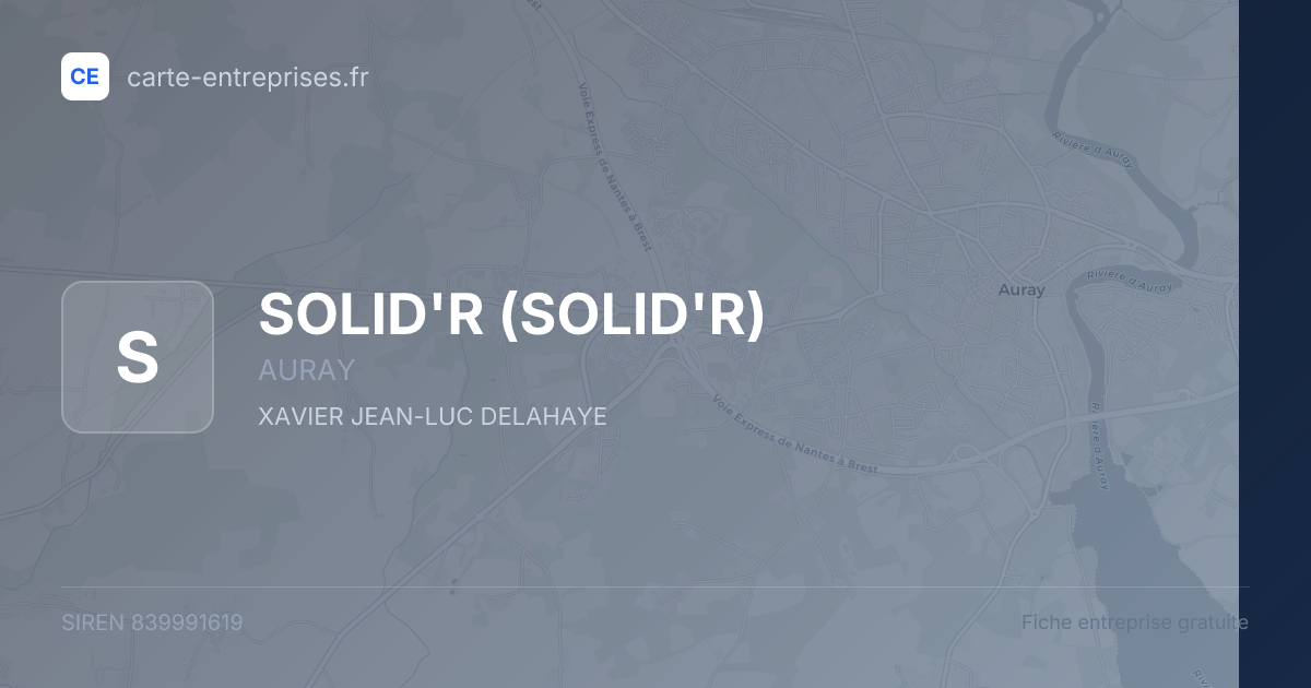 SOLID'R — 839991619 — fiche entreprise