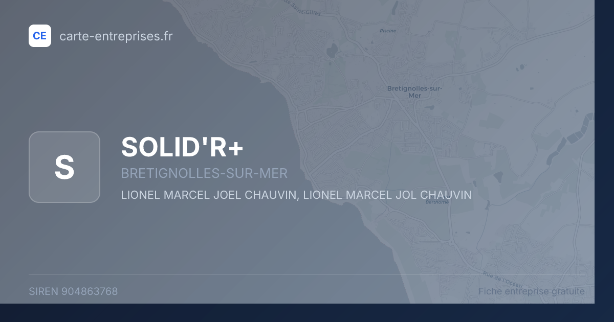 SOLID'R+ — 904863768 — fiche entreprise