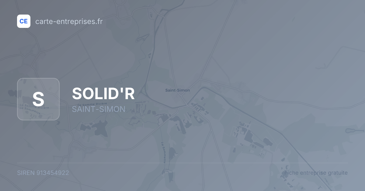 SOLID'R — 913454922 — fiche entreprise