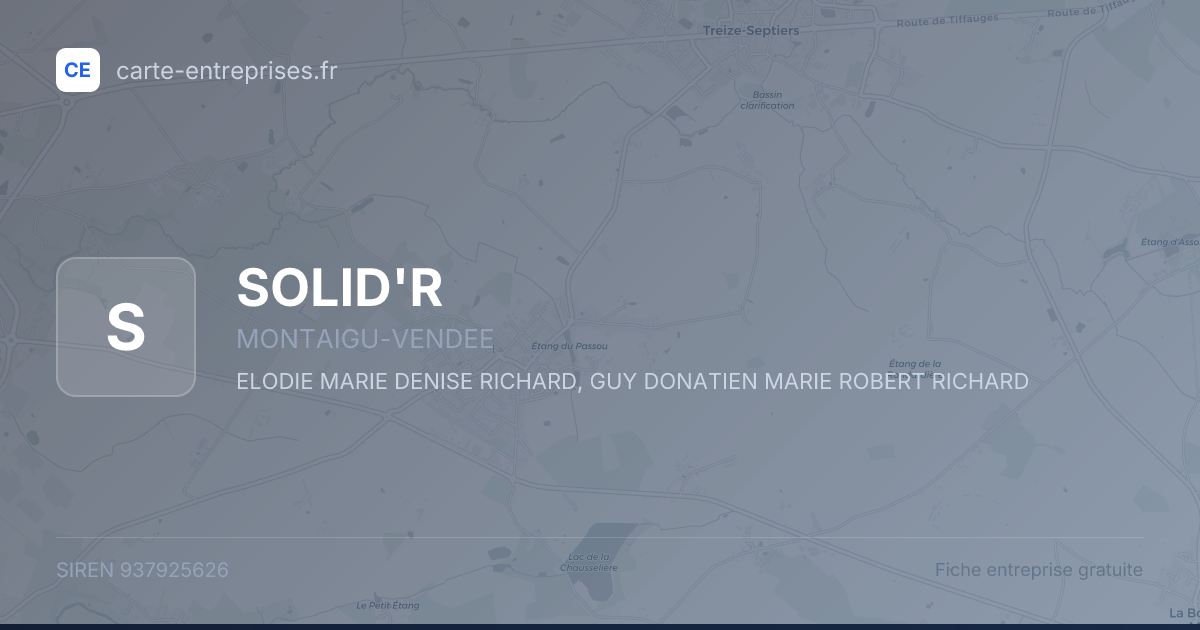 SOLID'R — 937925626 — fiche entreprise