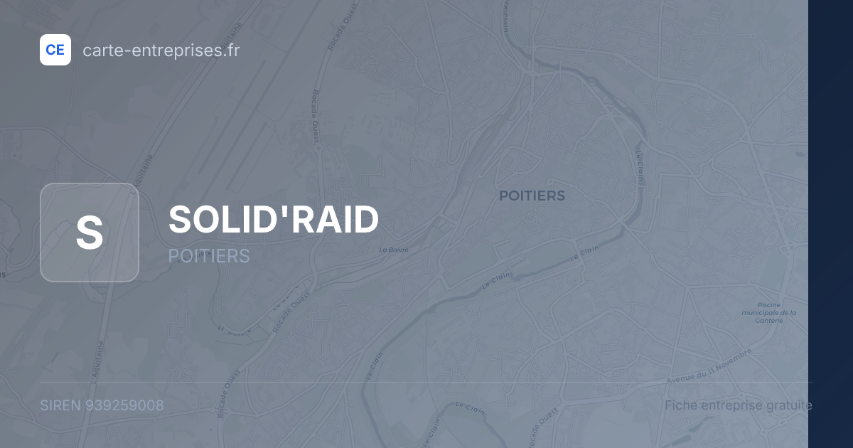 SOLID'RAID — 939259008 — fiche entreprise