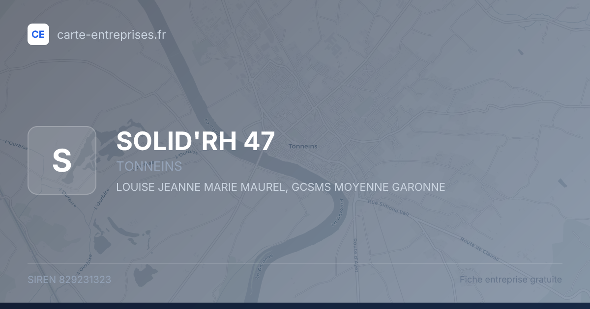 SOLID'RH 47 — 829231323 — fiche entreprise