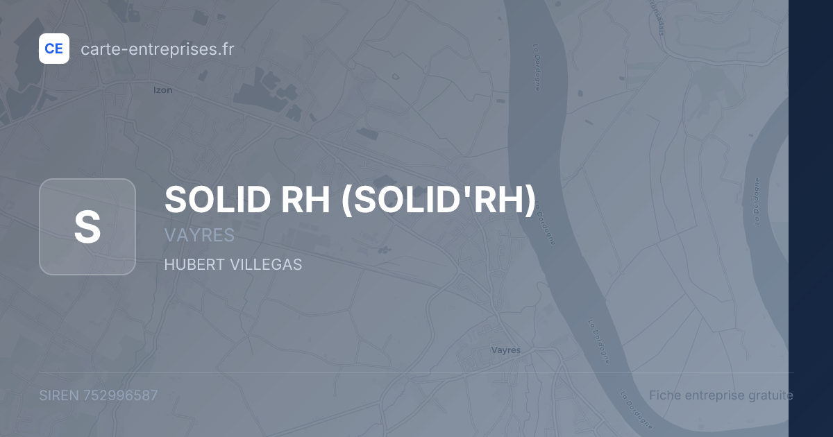 SOLID RH (SOLID'RH) — 752996587 — fiche entreprise