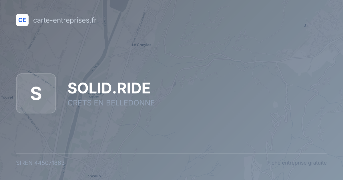 SOLID.RIDE — 445071863 — fiche entreprise