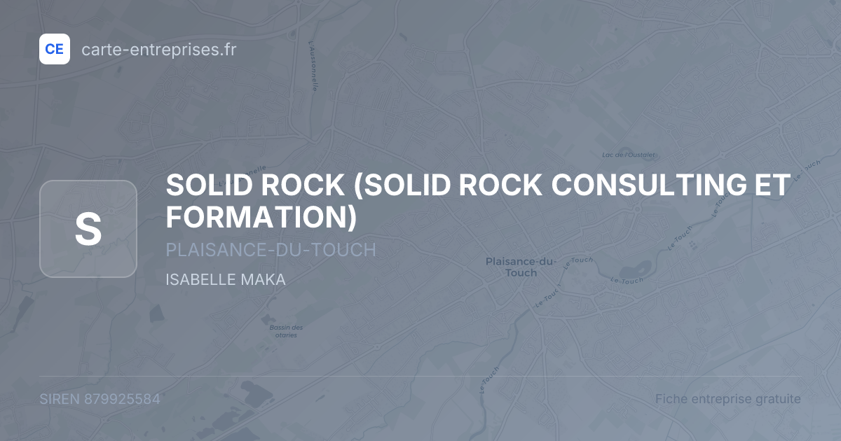 SOLID ROCK (SOLID ROCK CONSULTING ET FORMATION) — 879925584 — fiche entreprise