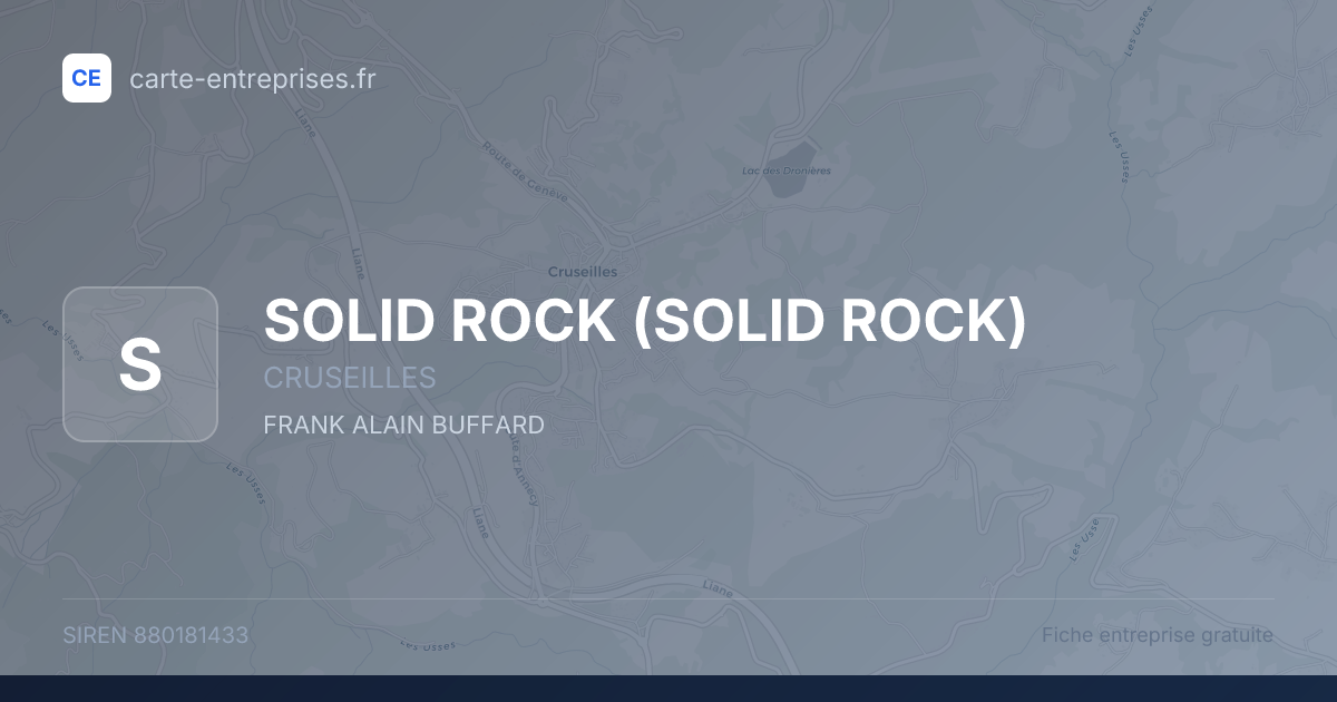 SOLID ROCK — 880181433 — fiche entreprise