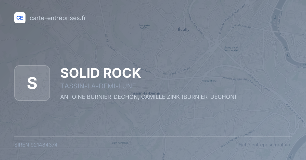 SOLID ROCK — 921484374 — fiche entreprise