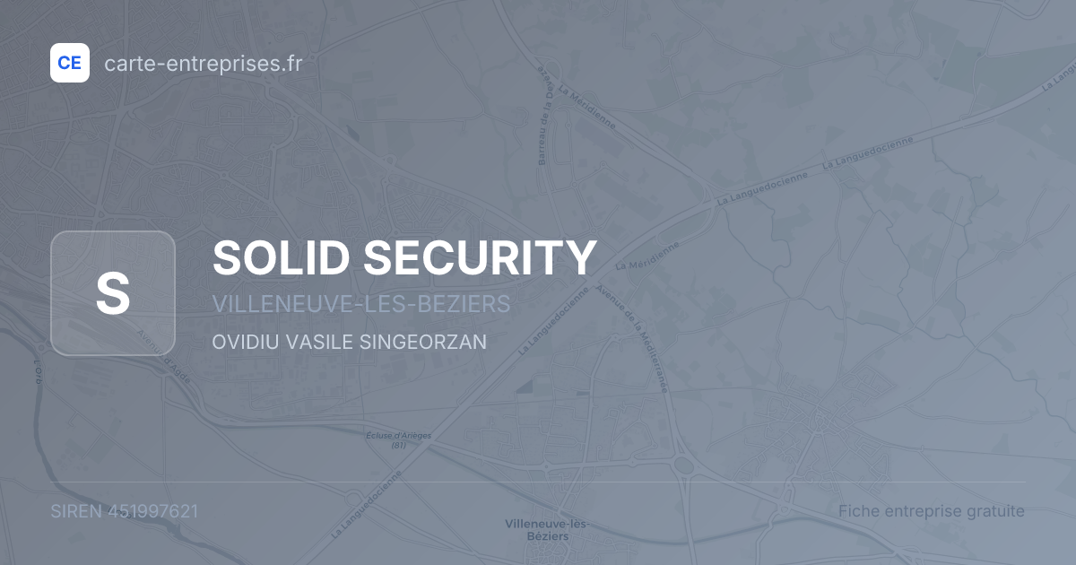 SOLID SECURITY — 451997621 — fiche entreprise