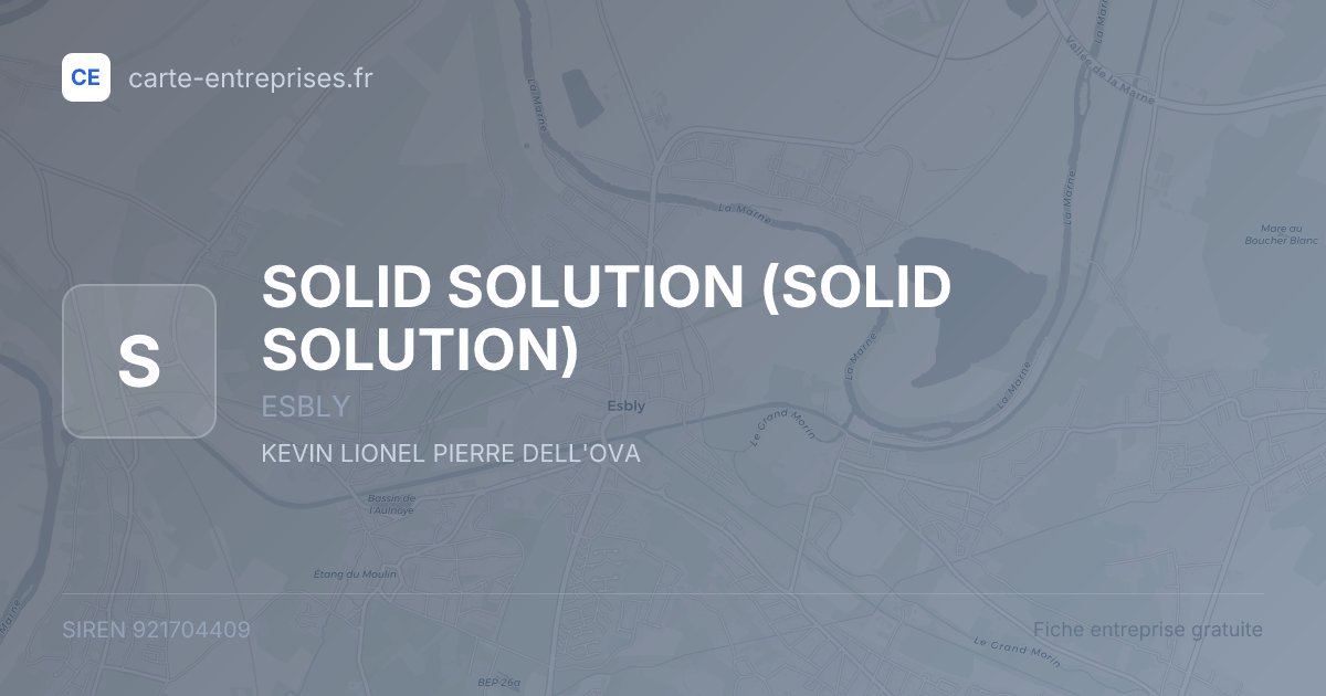 SOLID SOLUTION — 921704409 — fiche entreprise