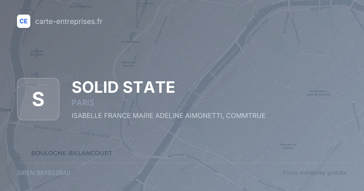 SOLID STATE — 884823840 — fiche entreprise