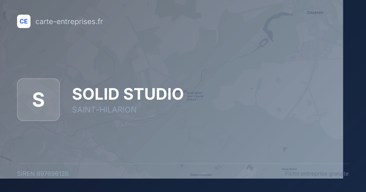 SOLID STUDIO — 897696126 — fiche entreprise