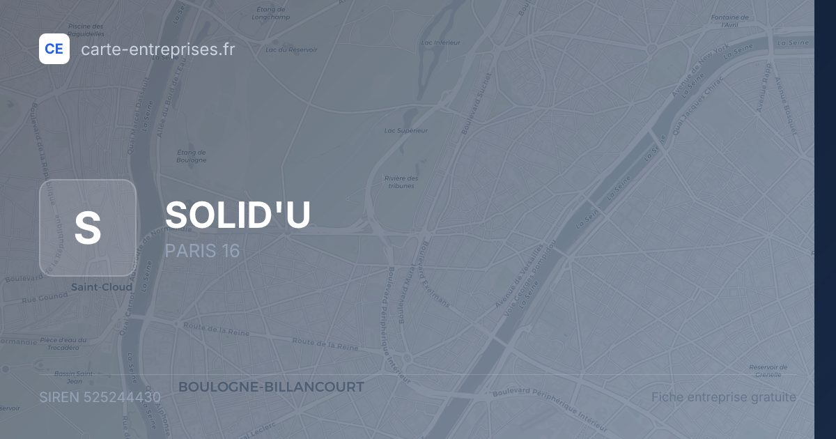 SOLID'U — 525244430 — fiche entreprise