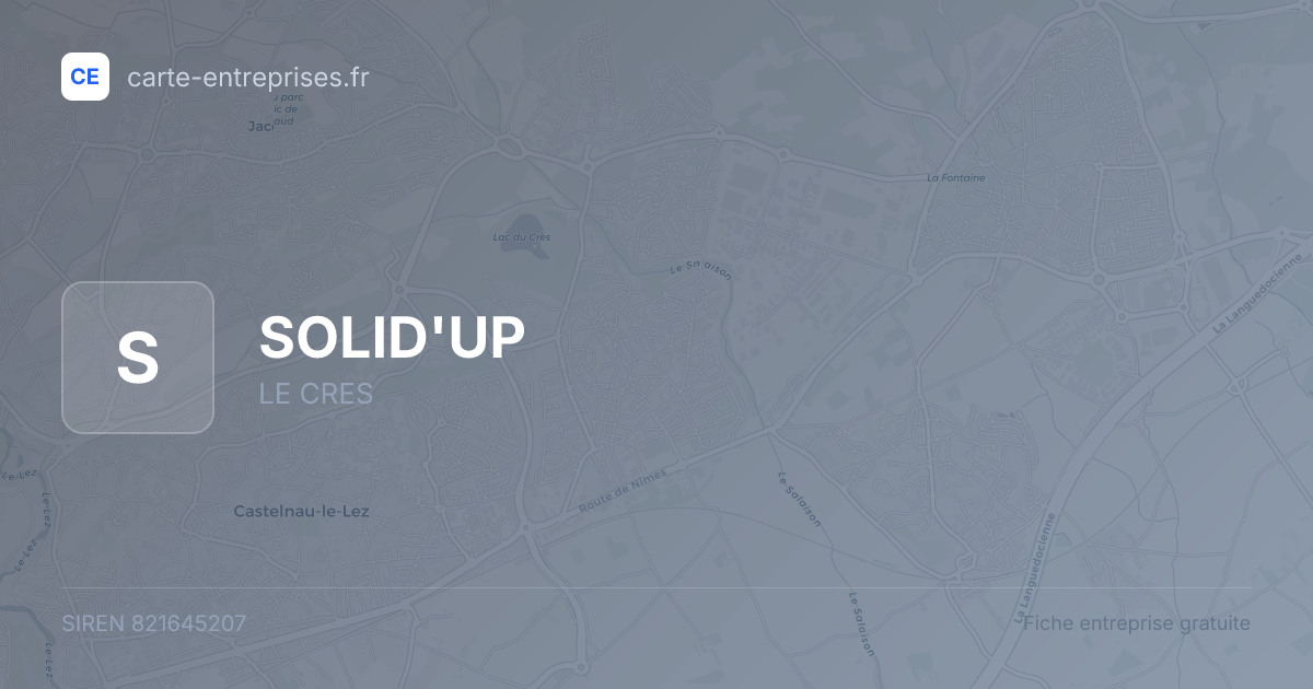 SOLID'UP — 821645207 — fiche entreprise