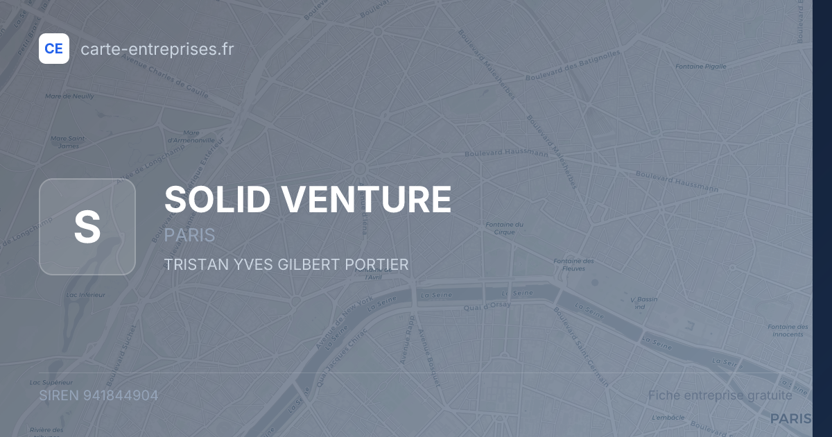 SOLID VENTURE — 941844904 — fiche entreprise