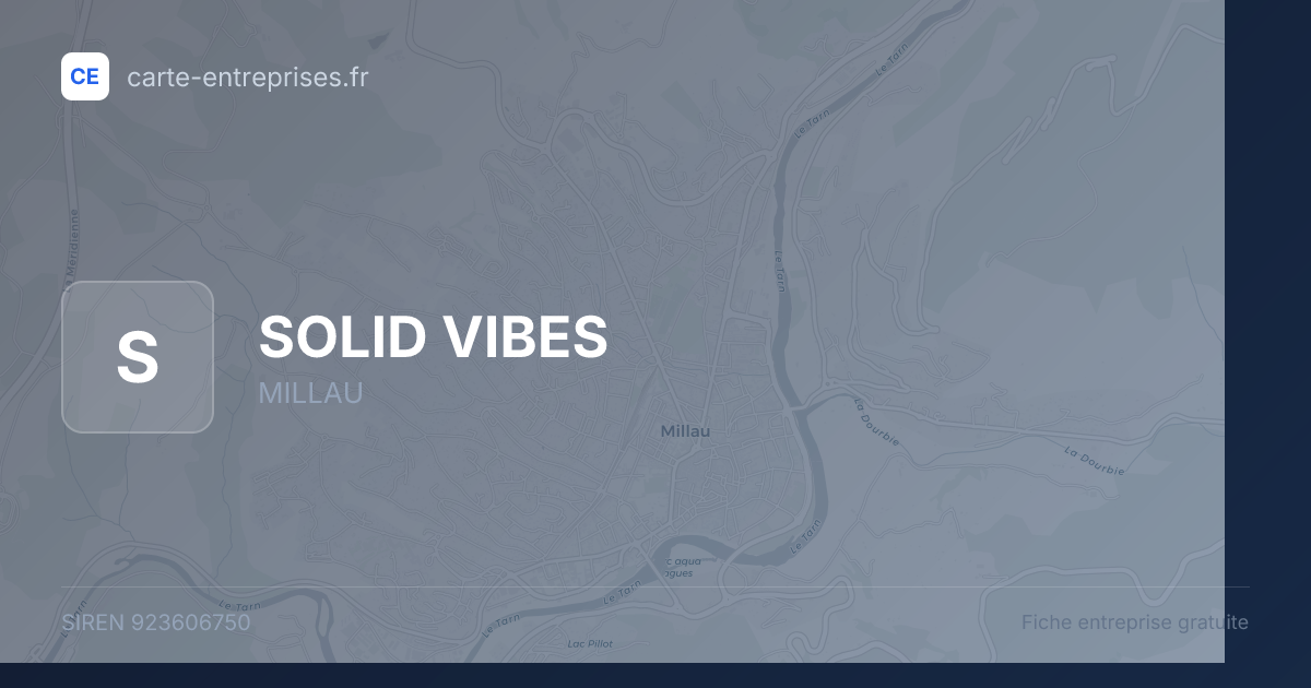 SOLID VIBES — 923606750 — fiche entreprise